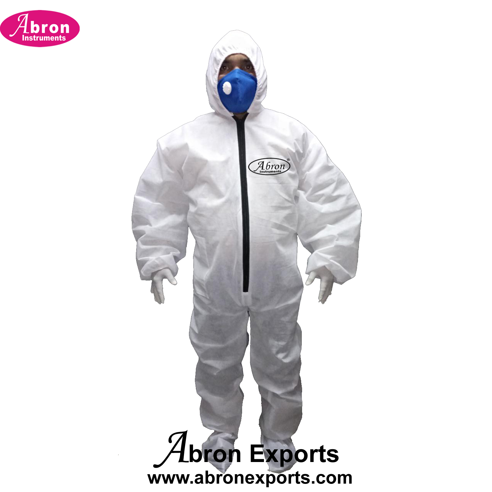 PPE Kit White Full Body Head to Feet Covered With Gloves Also Medical Safety Worn  ABM-2651KW 